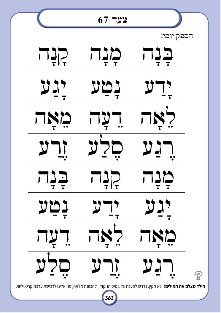 עמוד לדוגמה מתוך הספר